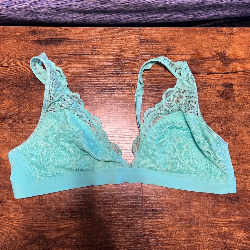 PINK Victoria's Secret Lace Bralette in Aqua *sold*